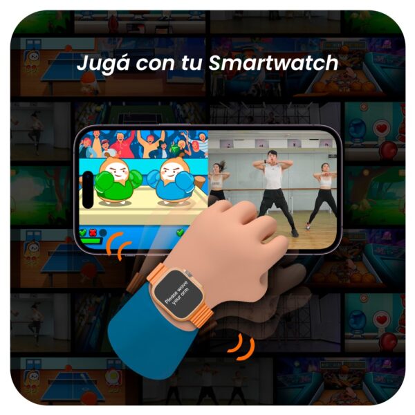 Reloj Inteligente Smartwatch 29 Ultra + Gold – Malla Ocean Blanca + Malla Deportiva Azul - Imagen 10