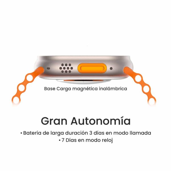 Reloj Inteligente Smartwatch 29 Ultra + Gold – Malla Ocean Blanca + Malla Deportiva Azul - Imagen 11