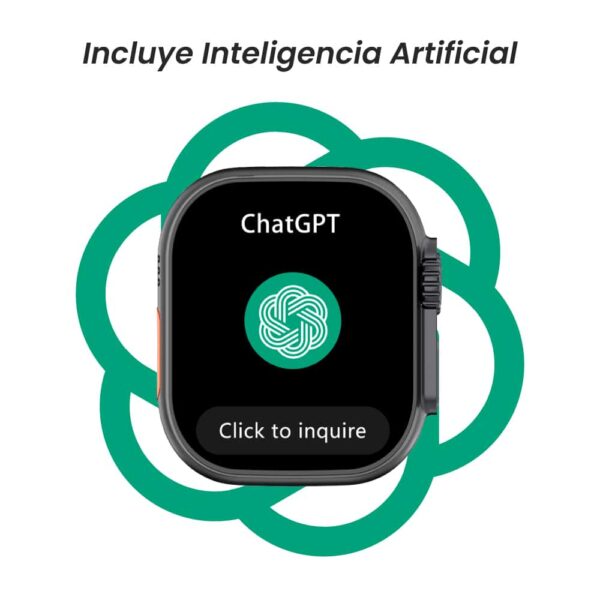 Reloj Inteligente Smartwatch 29 Ultra + Gold – Malla Ocean Blanca + Malla Deportiva Azul - Imagen 15